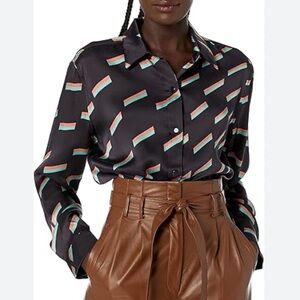 Black Patterned Women's Top